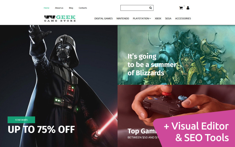 игровой магазин motocms шаблон электронной коммерции