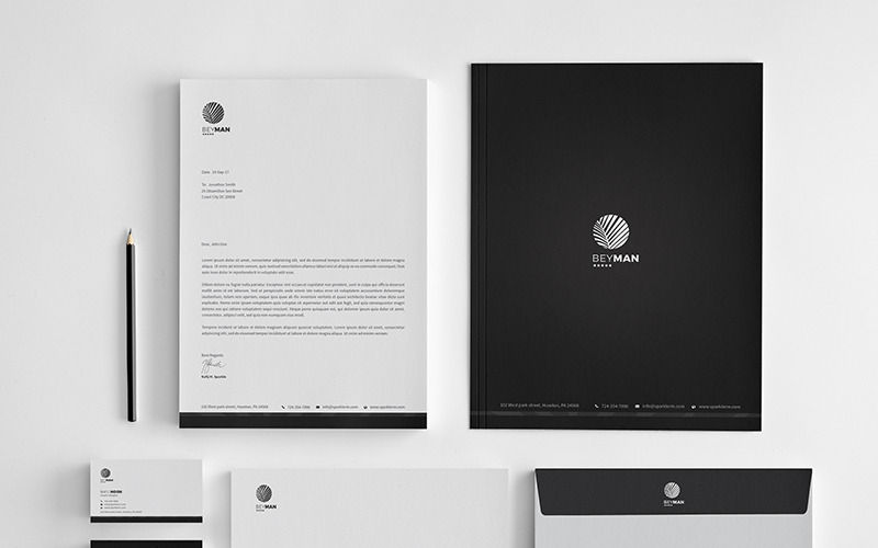 Download Фирменный стиль "Beyman - Corporate Identity Template" / Beyman - Corporate Identity Template - Фирменный стиль на тему графика agreement brand branding business card certificate corporate identity stationery customizable elegant envelope pack indesign invoice design doc word excel microsoft