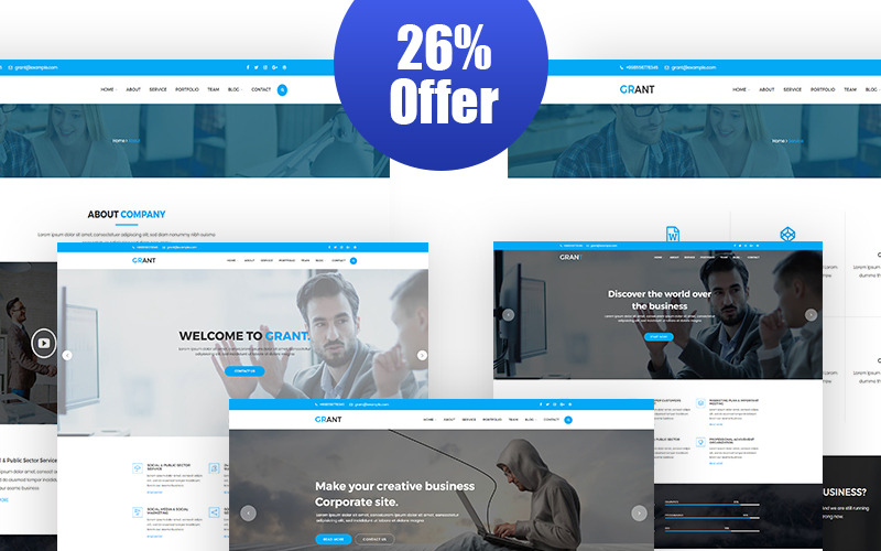 грант отзывчивая тема wordpress