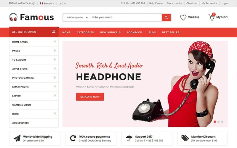 магазин электроники html5 шаблон сайта