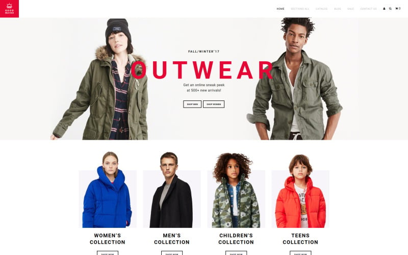 уличная одежда shopify тема