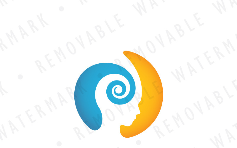 Download Шаблон логотипа "State of Hypnosis Logo Template" / State of Hypnosis Logo Template - Шаблон логотипа на тему графика circle energy therapy sleep think brain relax human head mind vortex trance hypnosis psychology neural memory confusion logo design template