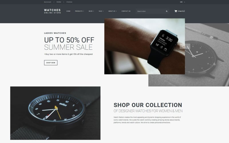 интернет-магазин shopify тема