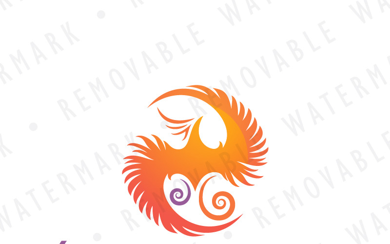 Download Шаблон логотипа "Yin & Yang Phoenix Logo Template" / Yin & Yang Phoenix Logo Template - Шаблон логотипа на тему графика circle energy flame sun cycle fire bird asian harmony wings yin yang balance rebirth phoenix reborn regeneration logo design template