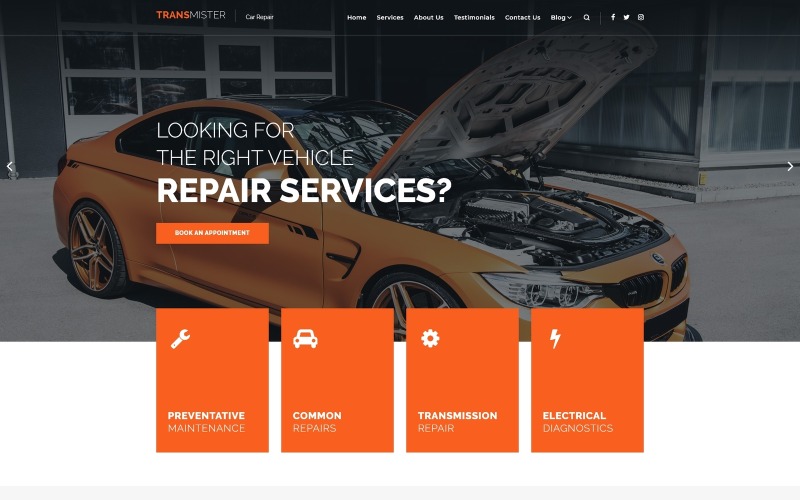 ремонт автомобилей wordpress тема