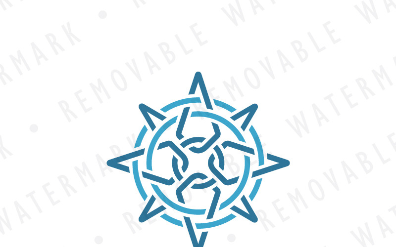 Download Шаблон логотипа "Steering Wheel Compass Logo Template" / Steering Wheel Compass Logo Template - Шаблон логотипа на тему графика wheel compass direction celtic ship star abstract connection ring navigation course way knot steering travel chained link logo template design