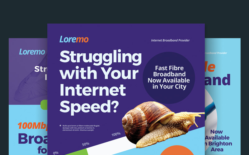 Download PSD шаблон "Internet Broadband Flyer PSD Template" / Internet Broadband Flyer PSD Template - PSD шаблон на тему интернет провайдер 