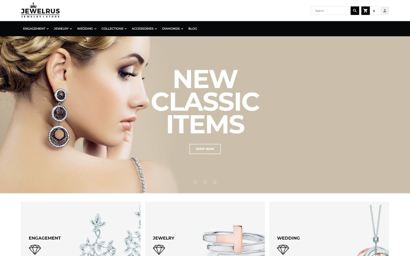 ювелирный магазин magento тема