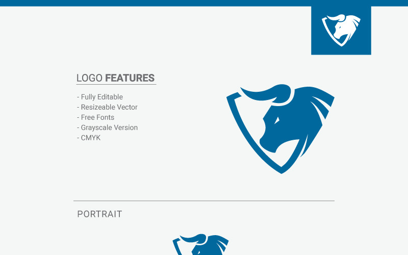 Download Шаблон логотипа "Bull Security Logo Template" / Bull Security Logo Template - Шаблон логотипа на тему графика bull logo capital market cash finance financial solutions fund funding insurance money safe securities trading