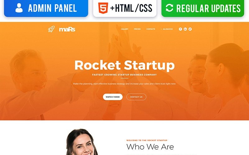 шаблон целевой страницы startup motocms 3