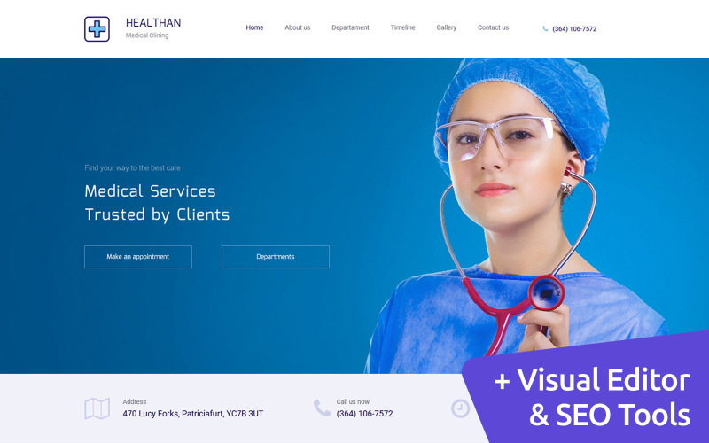 шаблон medical premium moto cms 3