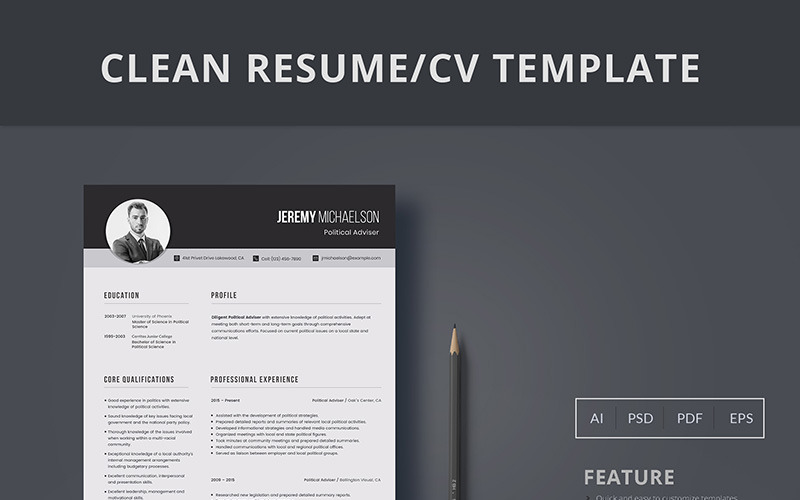 Download Резюме "Jeremy Michaelson - Government Resume Template" / Jeremy Michaelson - Government Resume Template - Резюме на тему графика 