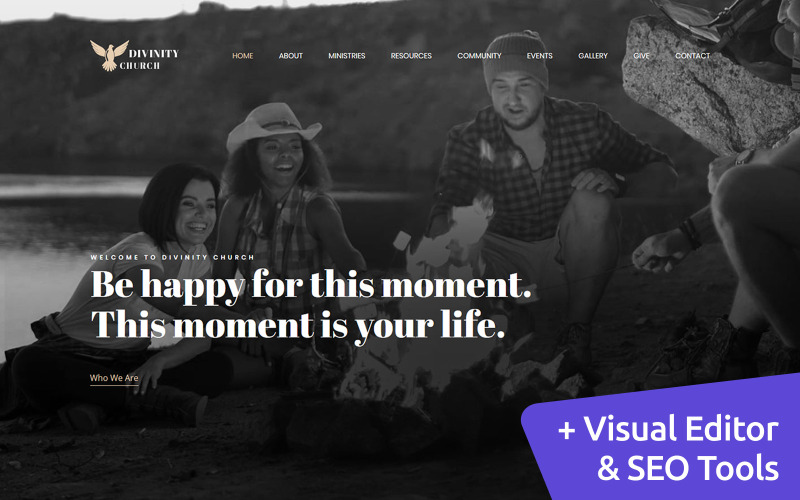 шаблон modern church premium moto cms 3