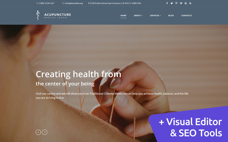 шаблон medical center moto cms 3