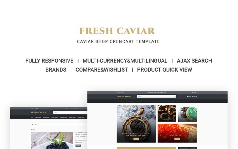 икорный магазин шаблон opencart