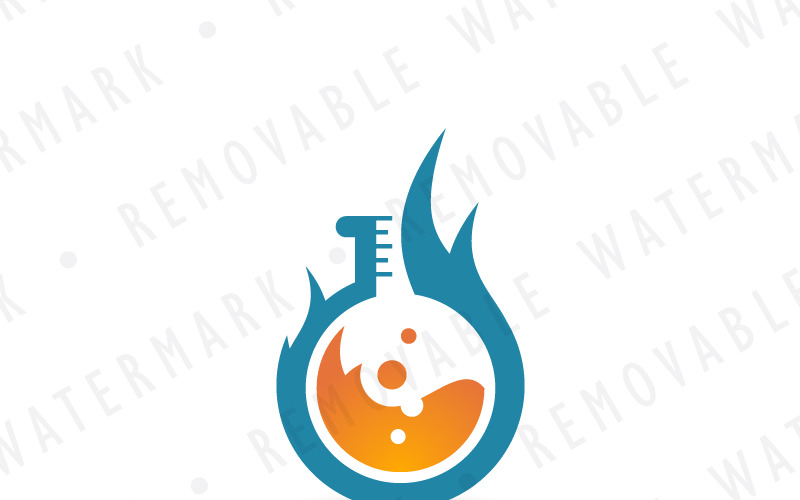 Download Шаблон логотипа "Pyro Science Logo Template" / Pyro Science Logo Template - Шаблон логотипа на тему графика science energy lab flame industry analysis fluid fire chemical liquid flask flammable pyro research fuel logo design template power oil