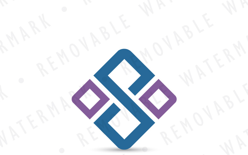 Download Шаблон логотипа "S Square Connection Logo Template" / S Square Connection Logo Template - Шаблон логотипа на тему графика square simple letter s abstract connection collaboration loop infinity bond link logo design template technology data stylized communication network information