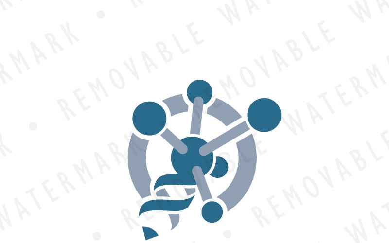 Download Шаблон логотипа "Science Pencil Logo Template" / Science Pencil Logo Template - Шаблон логотипа на тему графика atom science education pencil dna molecule genetics helix analysis research lab chemical innovation biotechnology logo design template quantum data art