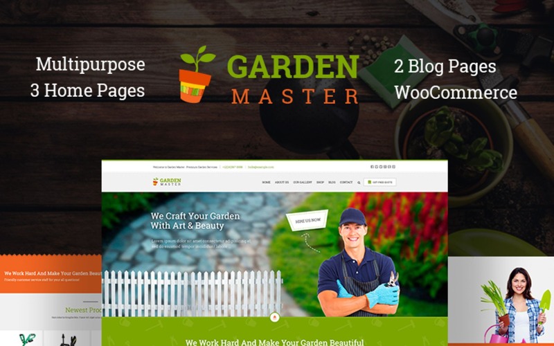 сад мастер wordpress тема