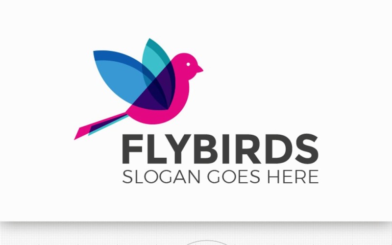 Download Шаблон логотипа "Bird - Logo Template" / Bird - Logo Template - Шаблон логотипа на тему графика 