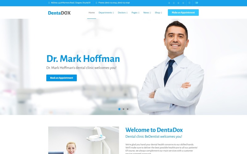 denistry клиника wordpress тема