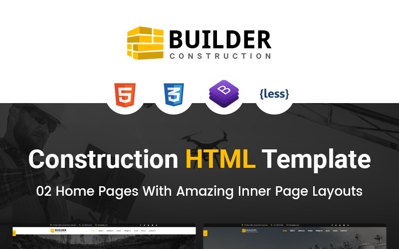 строительная компания html шаблон сайта