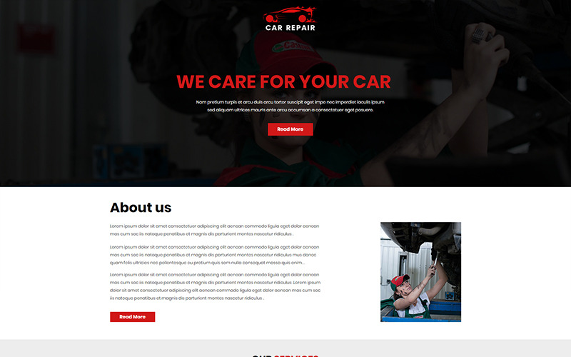 Download Unbounce шаблон "Car Repair - Unbounce template" / Car Repair - Unbounce template - Unbounce шаблон на тему автодилер auto-repair auto-centre auto-repair-shop auto-service automobile automotive car-repair car-service garage workshop industrial industry service repair vehicle auto car wash
