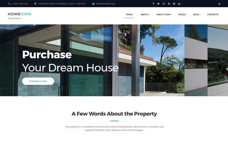 luxury single property selling company многостраничный html шаблон сайта