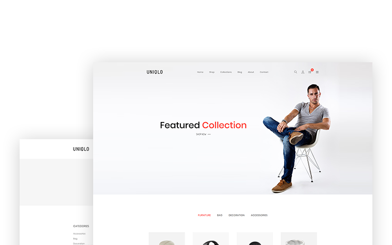 минимальная тема shopify