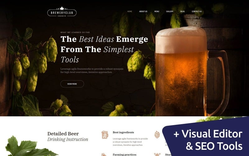 brewery club premium moto cms 3 шаблон