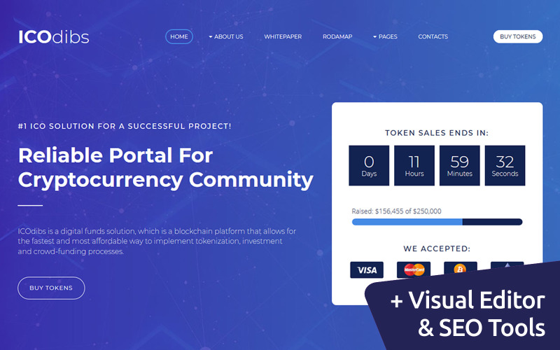 cryptocurrency premium moto cms 3 шаблон