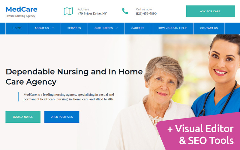 nursing agency premium moto cms 3 шаблон