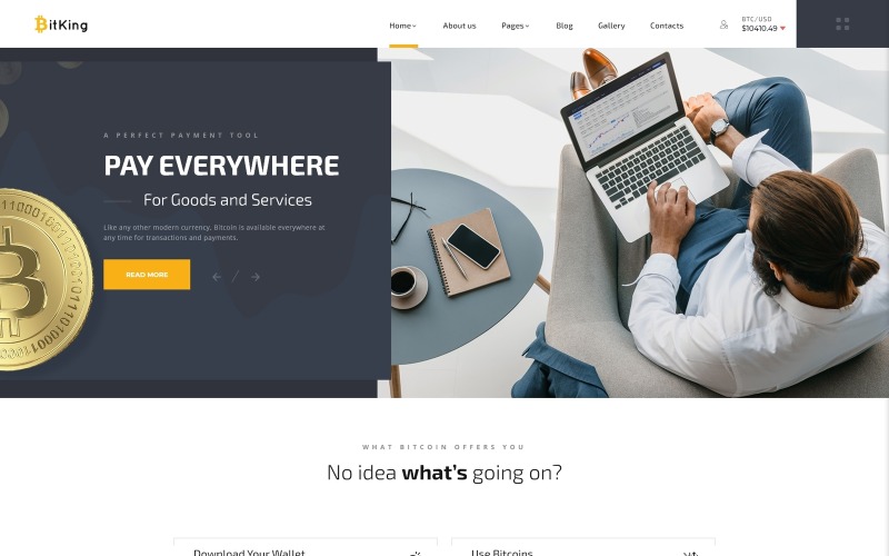 cryptocurrency creative joomla шаблон