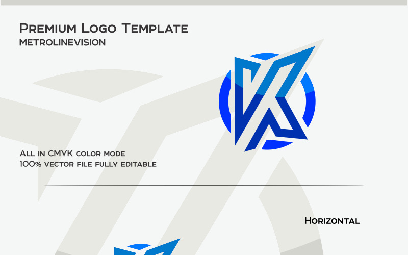 Download Шаблон логотипа "Letter K Logo Template" / Letter K Logo Template - Шаблон логотипа на тему графика circle letter k logo flat template simple bold brand business clean corporate creative digital hardware media modern professional software strong