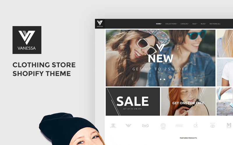 магазин одежды shopify тема