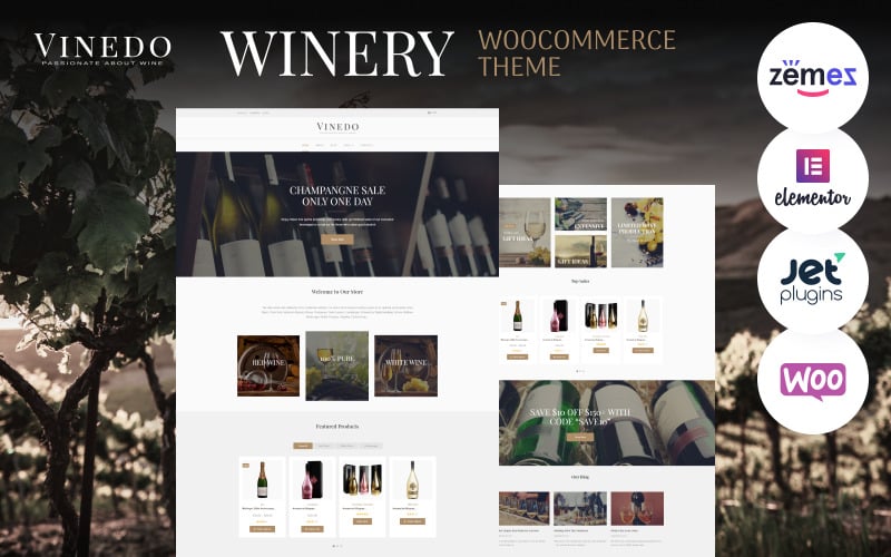 тема vinery elementor woocommerce