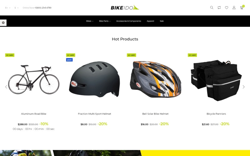 байк магазин prestashop тема