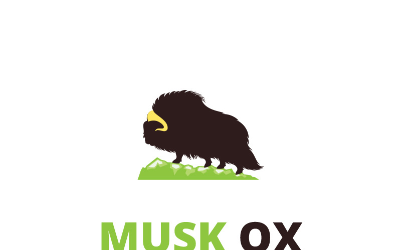 Download Шаблон логотипа "Musk Ox Logo Template" / Musk Ox Logo Template - Шаблон логотипа на тему графика administrative belief best blue brand communication corporate development elegant endless equipment forever human infinity law management marketing modern movement ox