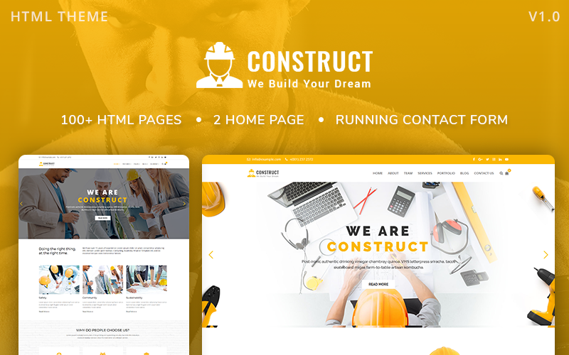 construct : шаблон сайта construction, building &amp; maintenance website template