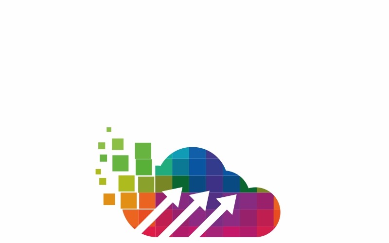 Download Шаблон логотипа "Create Cloud Logo Template" / Create Cloud Logo Template - Шаблон логотипа на тему графика blue brand cloud communication connect data design endless eternal eternity forever graphic hosting infinite infinity internet link logo media modern