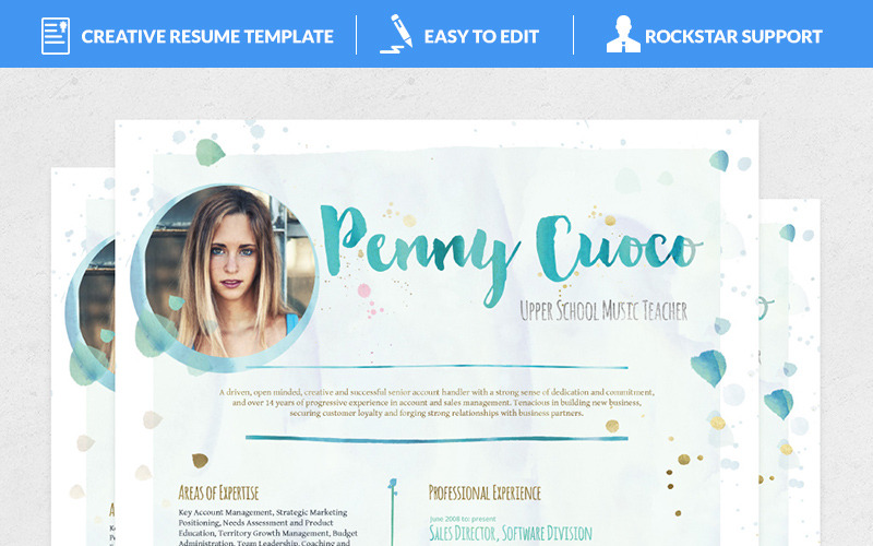 Download Резюме "BellaBlue Resume Template" / BellaBlue Resume Template - Резюме на тему графика teacher resume word editable style design curriculum vitae cv template resumes format modern professional resumeundefined