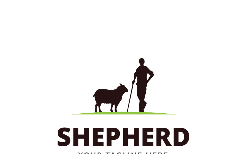 Download Шаблон логотипа "Shepherd Logo Template" / Shepherd Logo Template - Шаблон логотипа на тему графика shepherd agriculture agro animal apps black branding creative design ewe farm farmer farming funny game goat head horn kids knitting