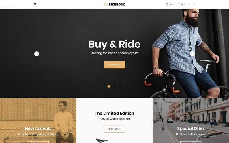 bike shop elementor woocommerce тема