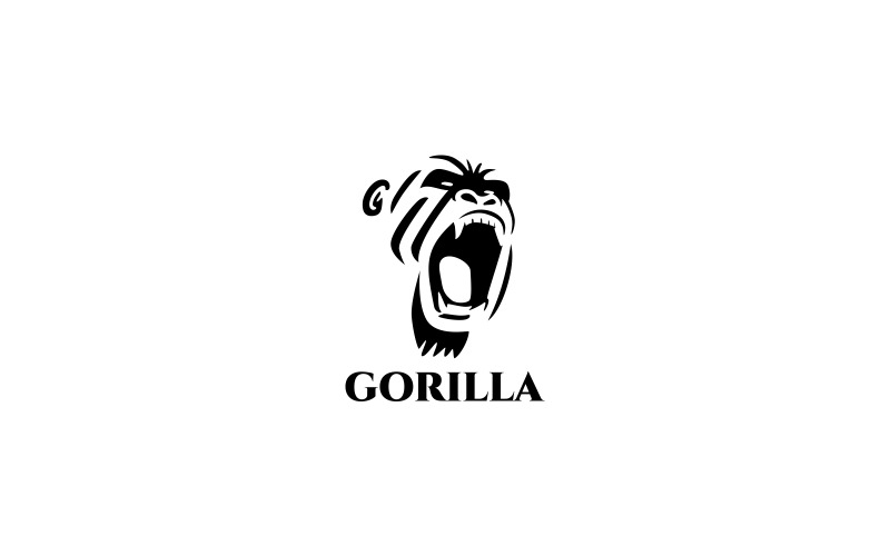 Download Шаблон логотипа "Angry Gorilla Logo Template" / Angry Gorilla Logo Template - Шаблон логотипа на тему графика angry animal ape brand chimp club creative design giant gorilla graphic head icon illustrator kingkong logo mascot media monkey power,black,gorilla,logo,gorillas,kingkong,monkey,power,powerpo