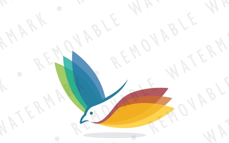 Download Шаблон логотипа "Flying Book Logo Template" / Flying Book Logo Template - Шаблон логотипа на тему графика education bird book page dove wings learning knowledge peace freedom logo design template bookstore library charity publishing paper church independence
