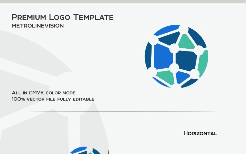 Download Шаблон логотипа "Global Share Logo Template" / Global Share Logo Template - Шаблон логотипа на тему графика business communication electronic global identity internet it mobile network networking print share sharing signal social software solutions tech technology web