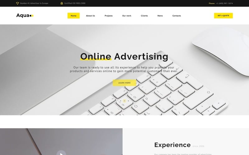 рекламный шаблон целевой страницы html5
