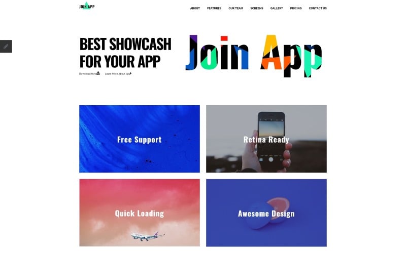 шаблон целевой страницы приложения joomla