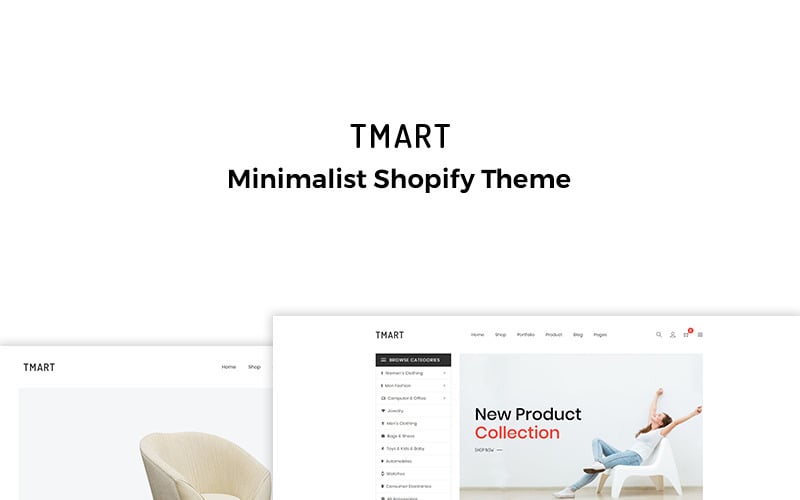 минималистская тема shopify