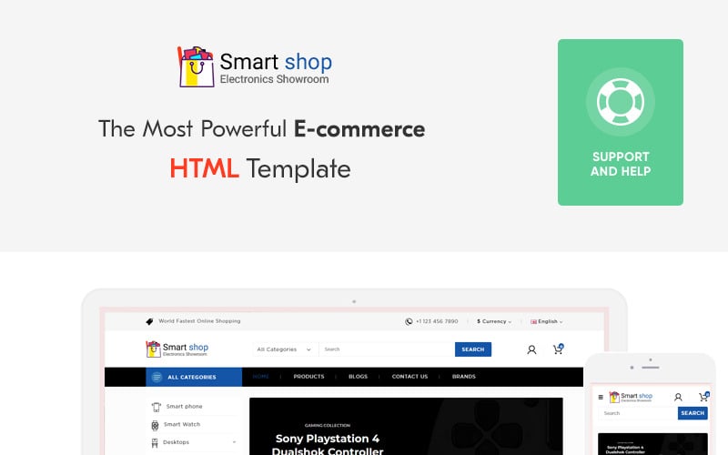 шаблон сайта электронного магазина smartshop